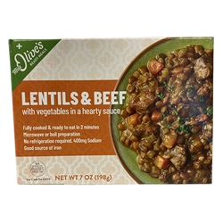 Miss Olives Ready Meals - Lentils With Beef with Vegetables in hearty Sauce